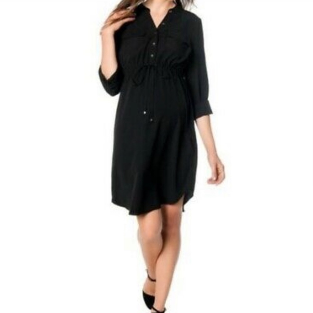 Motherhood Maternity Lightweight Black Dress (M)